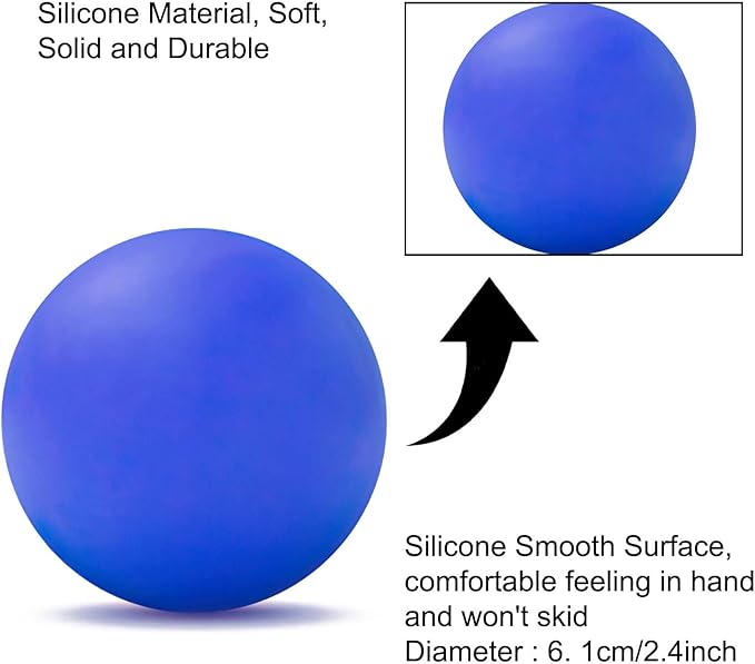 WOVTE Massage Lacrosse Ball for Sore Muscles, Shoulders, Neck, Back, Foot, Body, Deep Tissue, Trigger Point, Muscle Knots, Yoga and Myofascial Release (Royal Blue)