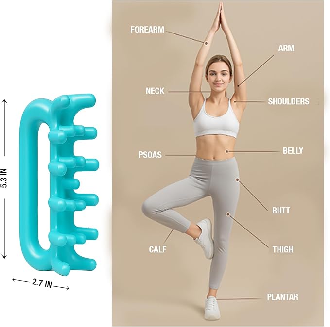 Fascia Massage Tool Trigger Point Massage Tools Anti Blaster for Cellulite Massager Tool Reaching Deep Myofascial Tissue Throughout The Body Release Muscle Knot Reduction (Blue)