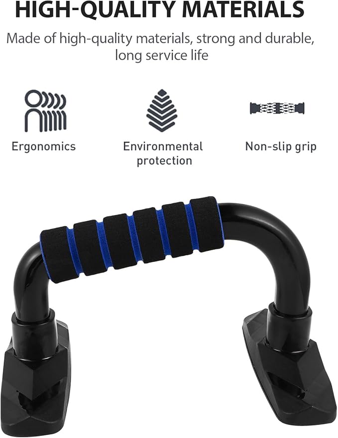 FRCOLOR Push-up Stand Home Fitness Tool Arm Strength Training Push-up Bars Blue Portable Exercise Equipment for Muscle Workout at Home