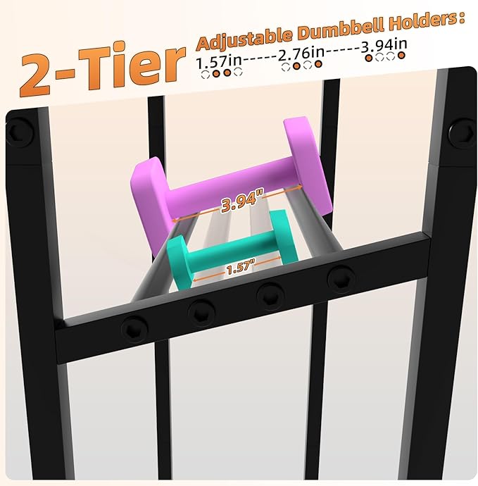 4 Tier Home Gym Storage Rack with Wheels, Yoga Mat Rack Small Dumbbell Weight Rack, Multi-Functional Wood Metal Gym Equipment Storage Rack Workout Cart for Women Kettlebell Fitness Organizer