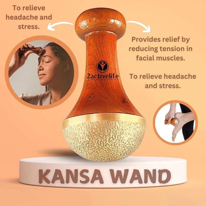 Bronze Kansa Natural Vatki Cup With Wooden Handle Ayurvedic Detox Foot Massager Relaxation For Adults, Men, Women Gifts Plantar Fasciitis Elderly Foot Massage Roller Christmas Useful Gift Ideas