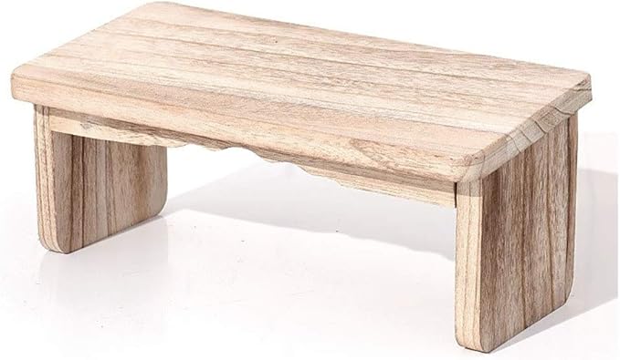 CKIDS Folding Meditation Bench - Paulownia Wood - Portable Kneeling Stool for Seiza Prayer and Yoga