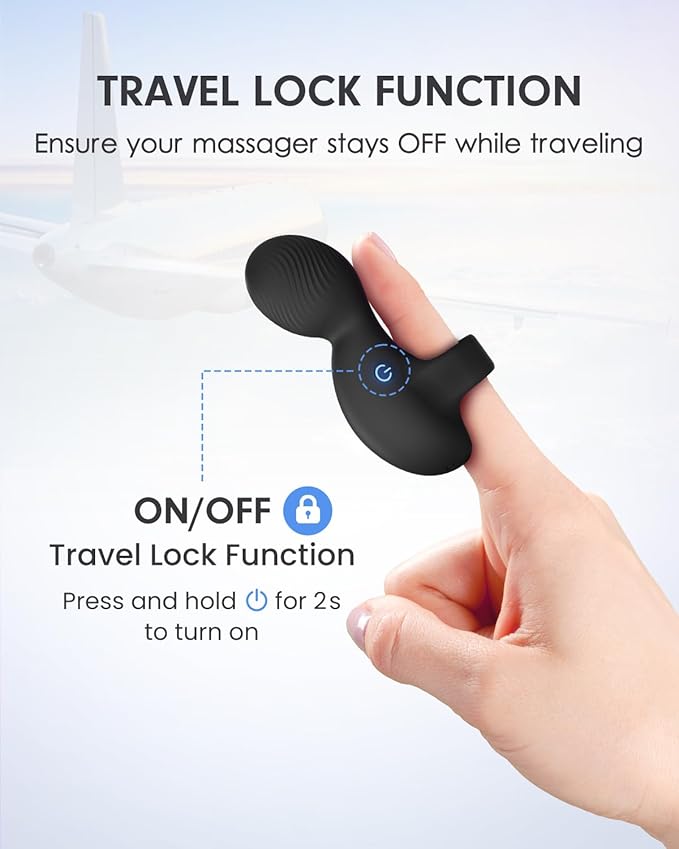 Multifunctional Finger Massager, Waterproof Rechargeable Mini Body Massage Tool, Black