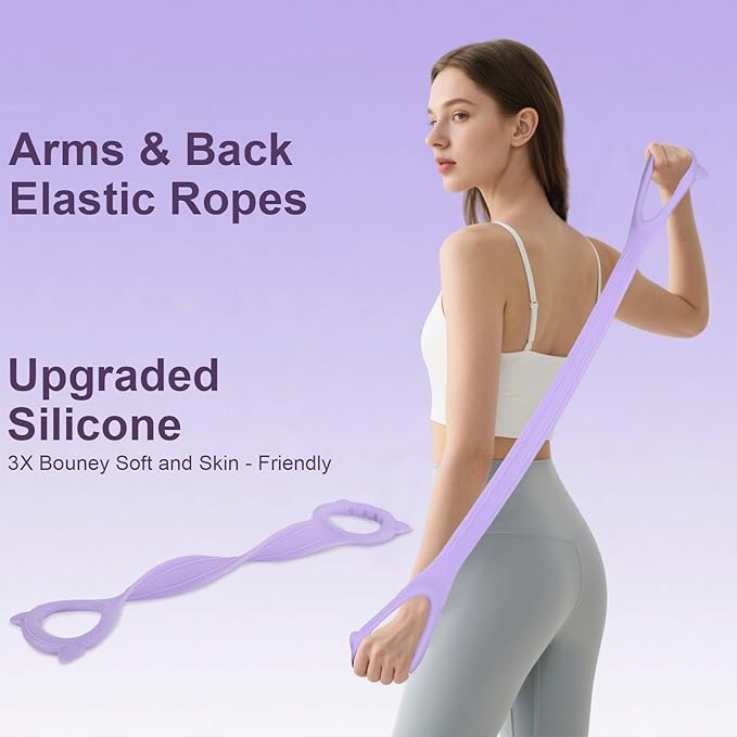 Pilates Ring Set - Home Equipment for Women with 14-inch, 9.8-inch Ball & 5 Resistance Bands for Muscle Training & Flexibility