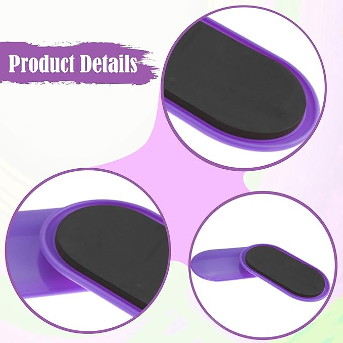 2Pcs Exercise Core Sliders Ab Floor Gliders Strength Training Lightweight Slide Pads Sliding Discs for Home Yoga, Violet