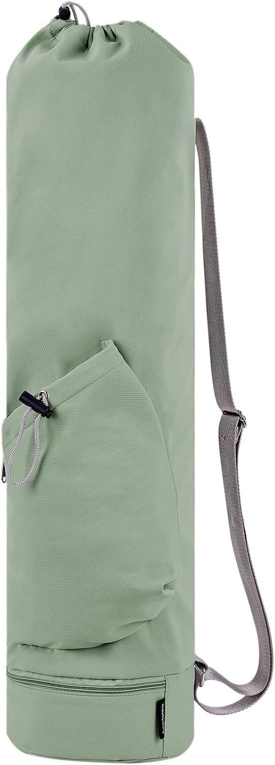 PUXING Yoga Mat Bag Yoga Mat Carrier Bag with Water Bottle Pocket and Bottom Wet Pocket Waterproof Yoga Mat Carry Bag Multi-Functional Storage Bag for Women Men