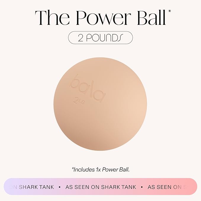 Bala Power Ball, Weighted Toning Exercise Ball for Pilates, Yoga, Home Fitness & More - Workout Ball for Strength & Core Training, Aerobics & Working Out to Improve Balance & Sculpt
