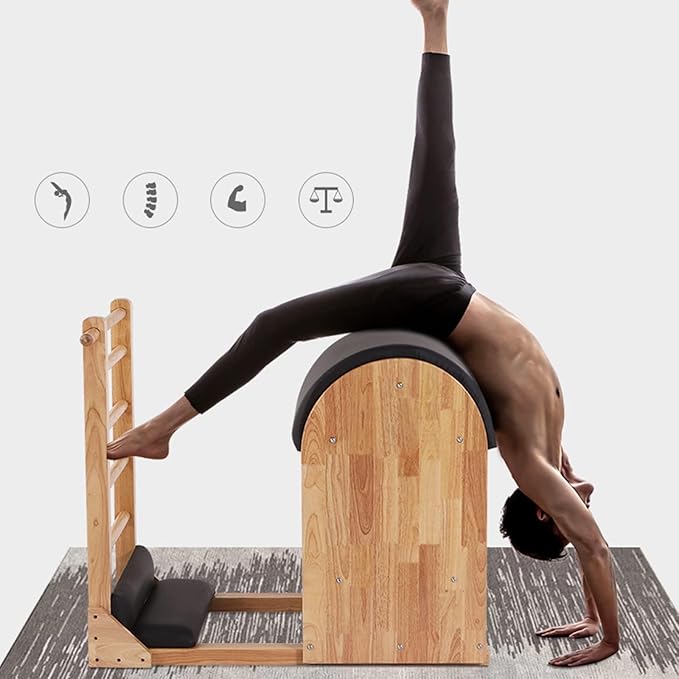 Pilates Ladder Barrels -Pilates Wooden Ladder Barrel Home Large Equipment Yoga Training Core Spine Corrector Professional