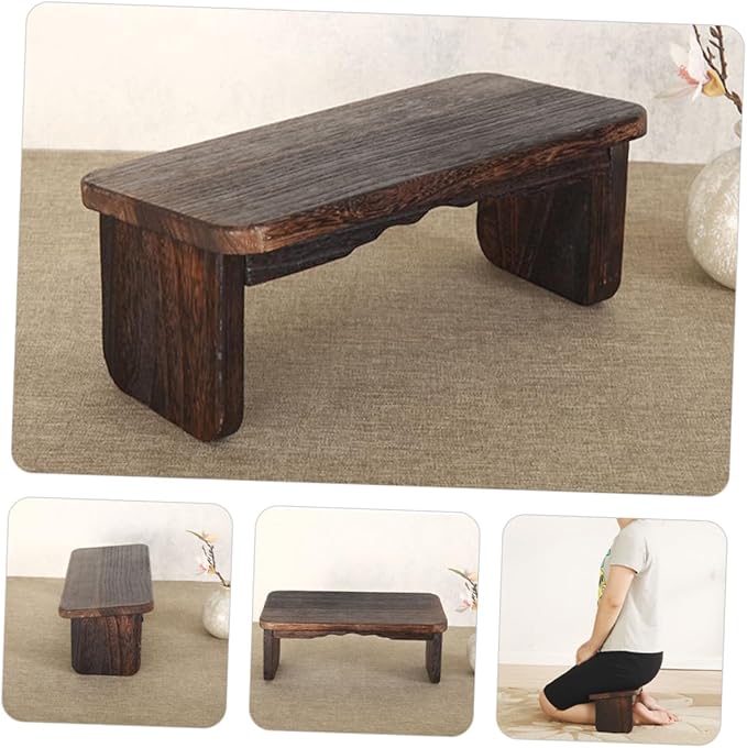 Mipcase Zen Meditation Chair Cushion Portable Folding Kneel Sit Stool Wooden Meditation Bench for Home and Church Use Ergonomic Support for Comfortable Sitting