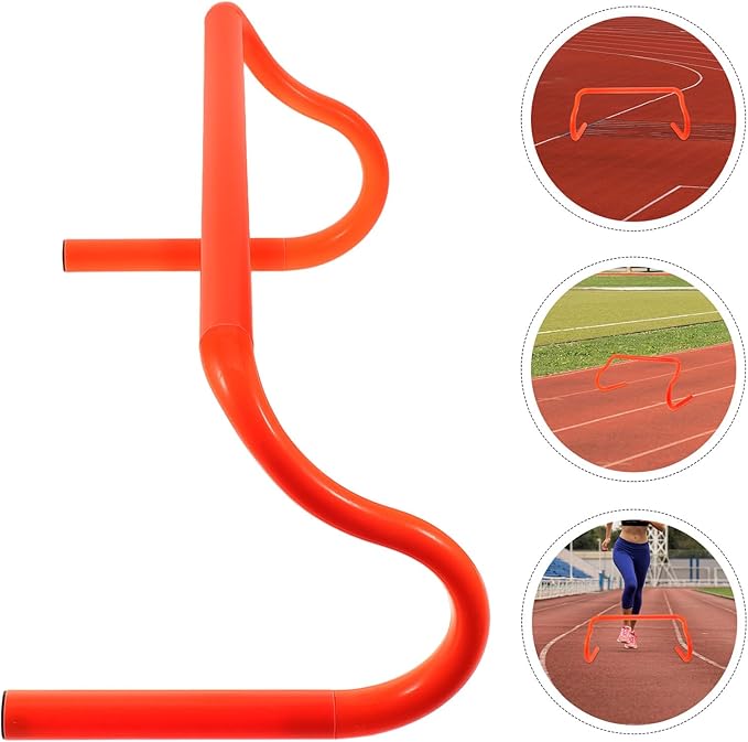 Cabilock Orange PVC Agility Hurdle for Outdoor Football Training Portable Stable Base with Design Lightweight Speed and Coordination Equipment for Youth and Adult Sports Drills