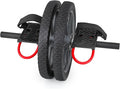 Ab Roller Wheel with Foot Straps, Ab Roller Workout Fitness Equipment for Abdominal and Core Strength Training, Exercise Wheel for Men Women, Ab Machine for Home Gym Workout
