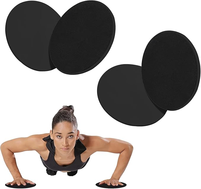 Set of 4 Round Core Sliders for Working Out,17.5cm/6.89In Exercise Core Pilates Sliders,Floor Foot Slider for Exercise