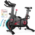 Yesoul Black Exercise Bike for Home,Smart White Cycling Bike Magnetic Stationary Bike, Low Noise Indoor Cycling Bike for Home Gym Electric Stationary Bike with Tablet Mount & Comfortable Seat Cushion for Women Apartment Workout Bike for Fitness
