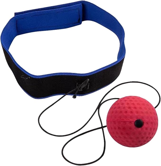 Boxing Reflex Ball Headband Set Adjustable Reaction Balls Boxing Ball on A String, Punch Fight Ball for Exercises, MMA