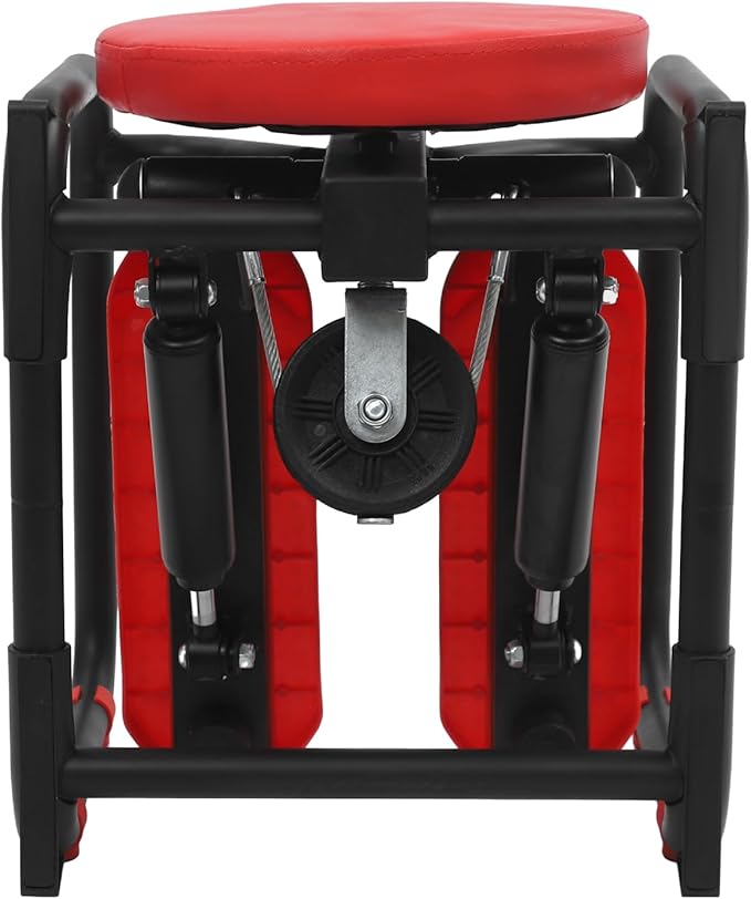3-in-1 Multi-Function Stepper with Seat Mini Sport Stepper with Resistance Bands & Mat Stair Stepper Machine for Home Workout, Waist Legs Full Body Exercise