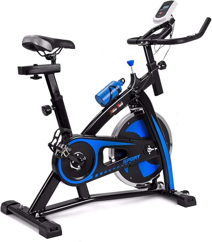 XtremepowerUS Exercise Bike 22lb Flywheel Stationary Workout Machine