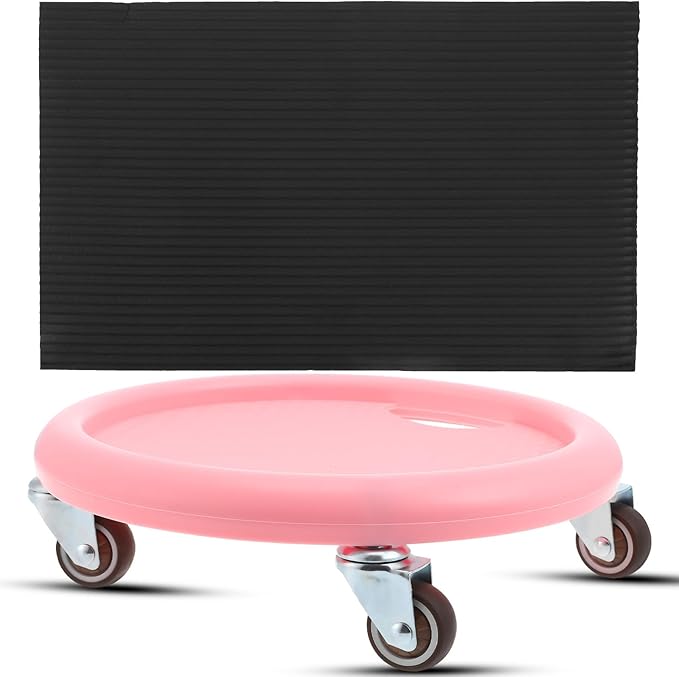 Zerodeko Ab Roller Wheel with Mat Four-wheeled Multi-directional Abdominal Exercise Equipment Fitness Core Workout Roller for Home Men and Women
