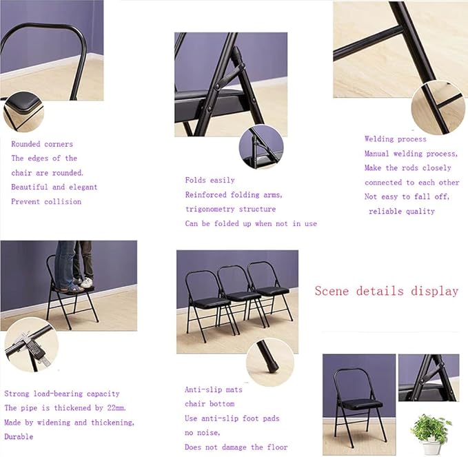 Iyengar Yoga Chair,Pilates Chair,Yoga Inversion Chair,Backless Yoga Chair Prop,Home Exercises Reinforced Design, Brown-82cm×45cm