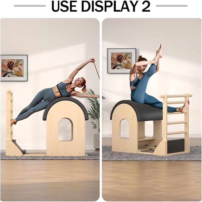 Multi-Functional Pilates Step Stool, an Essential Personal Training Equipment for Home Gyms, Yoga Studios, and Fitness Classes.