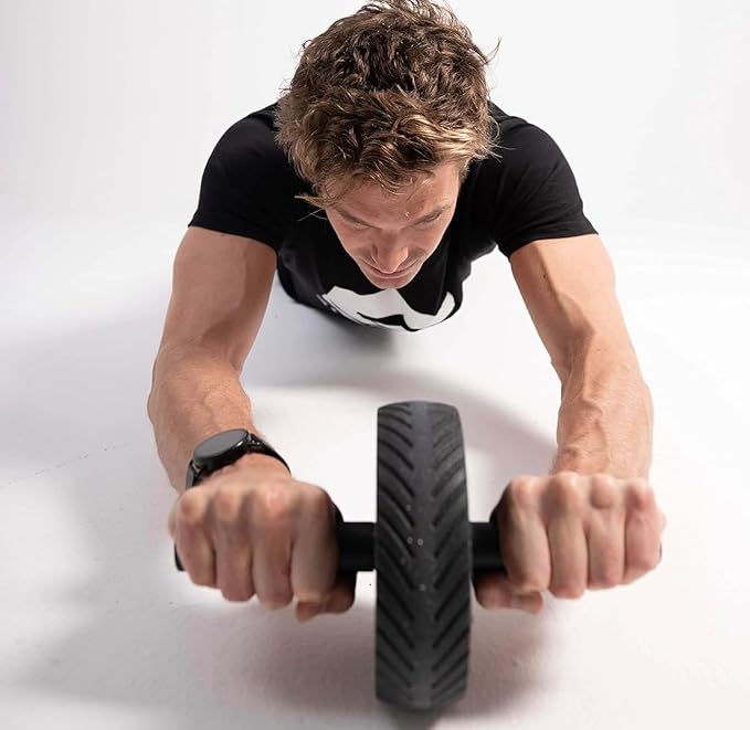 Skelcore Ab Wheel Roller for Core Strength – Non-Slip Handles Exercise Roller for Abs, Portable Fitness Equipment for Home Gym – Ideal for Men & Women