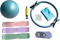 Pilates Ring Set for Home Workouts Women, Pilates Kit with Resistance Bands Magic Circle Accessories, Exercise Ball 9.8”, Portable Fitness Equipment for Home, Gym, Office Workouts