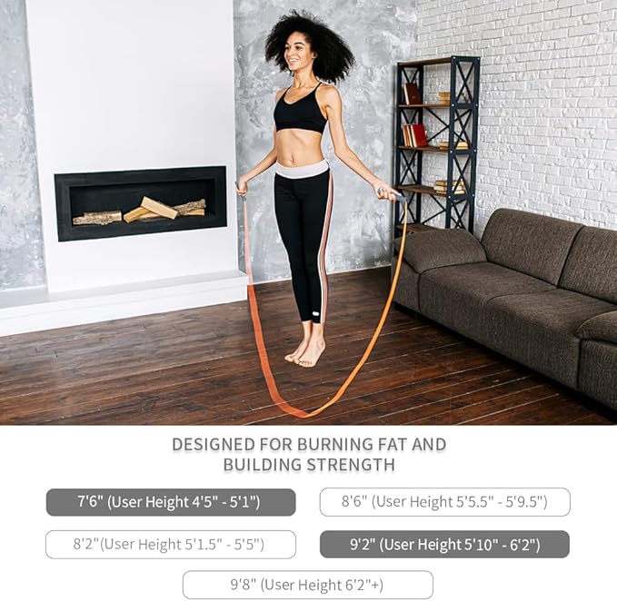 Hererope Weighted Jump Rope, Heavy Jump Rope with Durable 8MM Cable, Ergonomic Grip, Ball Bearing, Adjustable Jump Rope Weighted for Men Women, CrossFit, Muay Thai, MMA, High-Intensity Training