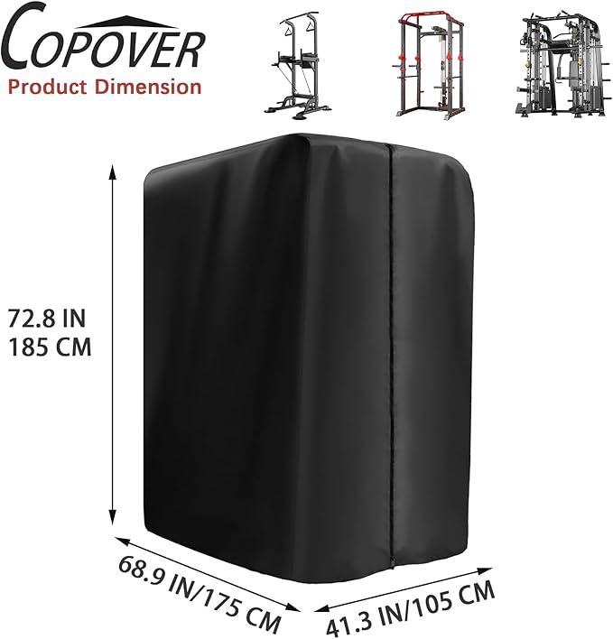 Protective Cover for Home Gym Set, 420D Oxford Gym Rack Cover for Home Exercise Equipment Set, Workout Equipment Protective, UV protection, Waterproof, Dustproof for Indoor or Outdoor