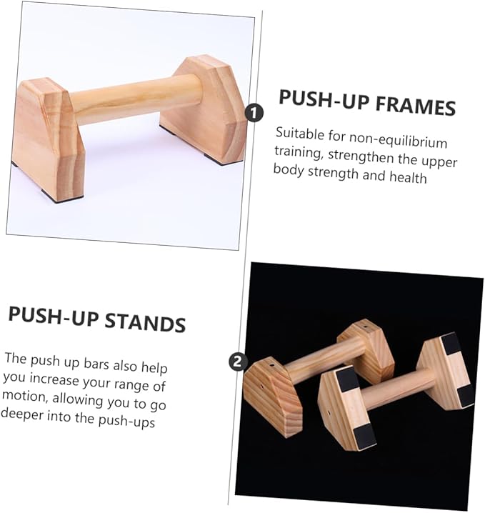 BESPORTBLE Push-up Brackets for Home Fitness Durable Grip Bars for Strength Training Anti-skid and Sweat-resistant Push-up Stands for Arm Muscle Development and Balance Training