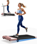 DeerRun Under Desk Walking Pad Treadmill with 6% Manual Incline, 0.6-3.8 MPH Walking Speed, 2.5 HP, 300 lb Capacity, App & Remote Control, for Home Office & Small Spaces