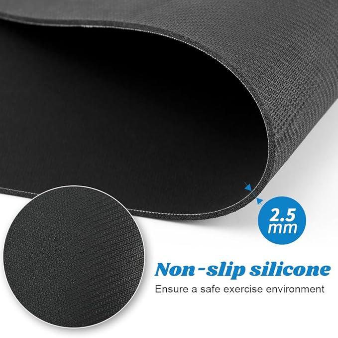 Non-Slip Workout Mat for Ellipse Leg Exerciser,Ellipse Machine Mat,Exercise Mats for Under Desk,Equipment for Electric Seated Foot Pedal Exerciser,Stability,Protects The Floor
