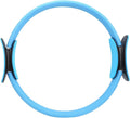 Drfeify Yoga Ring, Portable Lightweight Pilates Ring for Full Body Workout, Exercise Circle with Non-Slip Grip for Women Men Seniors Home Travel Gym (Blue)