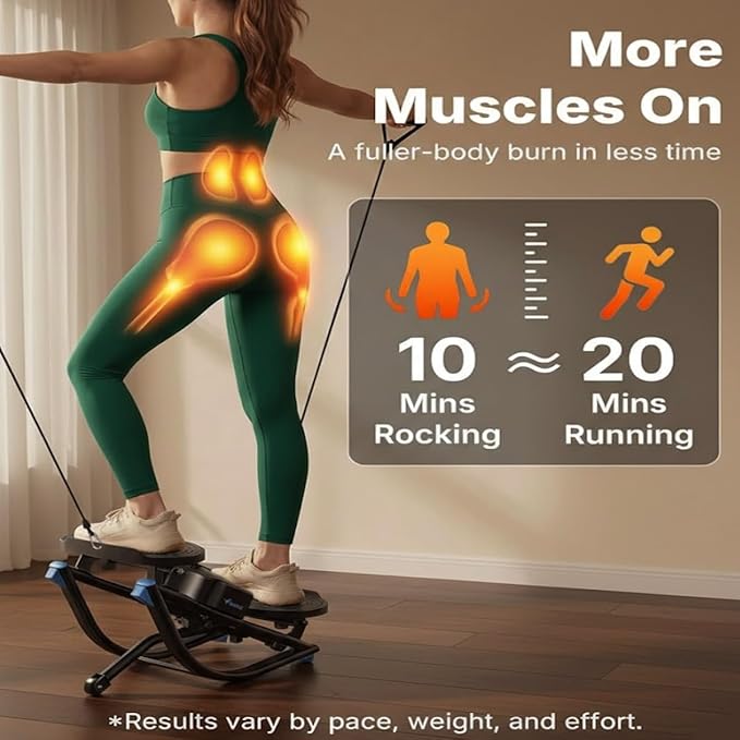 Rock Stepper Side to Side, Rocking Stepperfor Exercise at Home, with Digital Display, Portable Compact Lateral Motion Steppers for Legs, Glutes, Absz for Apartment Office