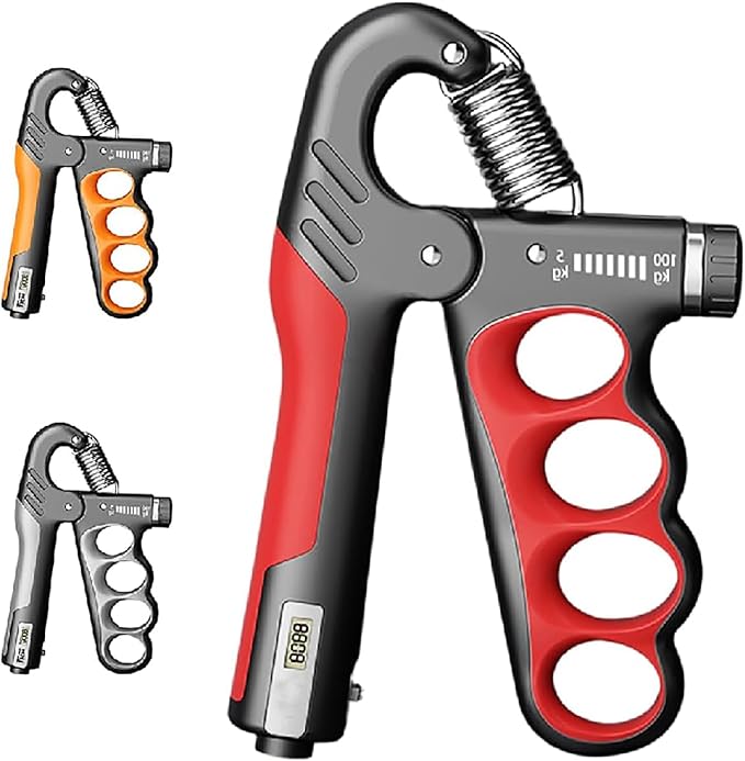Adjustable Hand Grip Trainer with Electronic Counting, 2025 New Grip Strength Trainer 5-100KG/11-220LB Adjustable Hand Gripper Strengthener Forearm Exerciser for Adults Training Strength