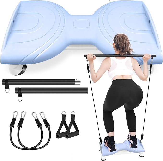 Waist Twist Machine Exercise,Ab Twist Board with Pilates Bar & Resistance Bands,Noiseless Ab Workout Machine For Women&Men Burn Fat,330 Lbs Capacity Fitness Exercise Equipment For Home.