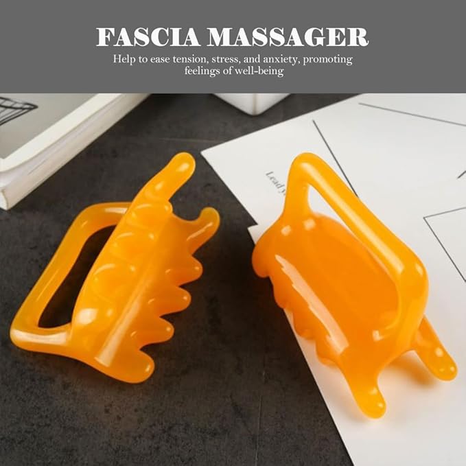 Healifty Handheld Massage Tools 2 Pcs Resin Beeswax Shoulder Back Neck Body Massagers for Daily Tension Relief Promote Blood Circulation and Relaxation