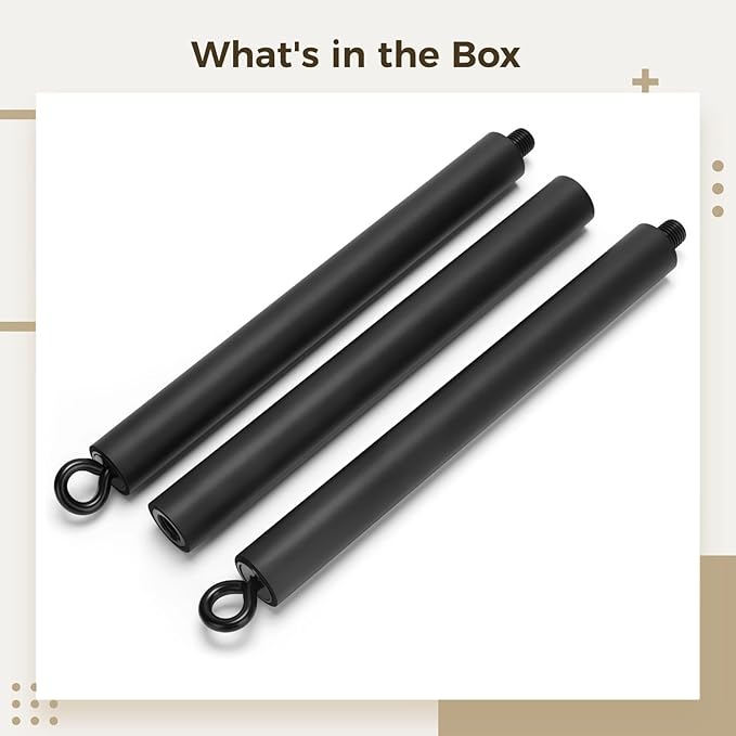 BOSREROY Pilates Stick - 3-Piece Multifunctional Yoga Resistance Bar, Detachable, Featuring Tear-Resistant Foam, Adjustable Carbon Steel for Optimal Pull-Down Exercises