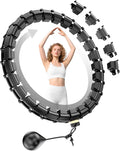 65 Inch Adjustable Fitness Waist Hoop – 32 Detachable Links, Quiet Non-Drop Fitness Tool for Adults Weight Loss, Plus Size Exercise Hoop for Women & Beginners