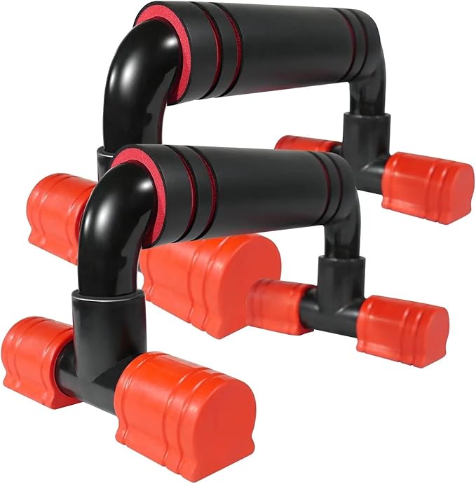 Calisthenics Bars Push Up Bars 2pcs Anti-slip Footpads Workout Stands for Strength Training, Push Up Stands Pushup Handles