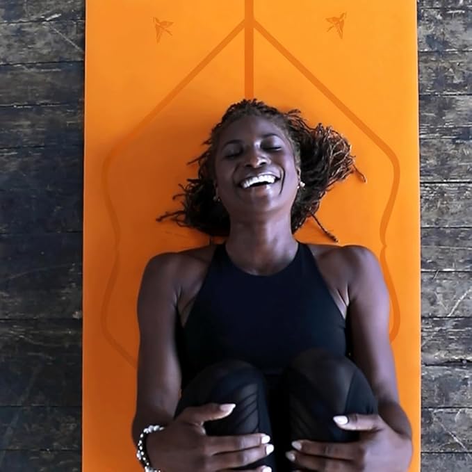 Liforme Special Yoga Mat – Free Yoga Bag Included - Patented Alignment System, Warrior-like Grip, Non-slip, Eco-friendly, Sweat-Resistant, Long, Wide, 4.2mm thick mat for comfort