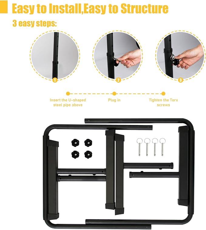 POWER GUIDANCE Dip Bar, Dip Stand Station for Full Body Strength Training, Adjustable Height 30Inches - 38.6Inched, 3 Colors Available