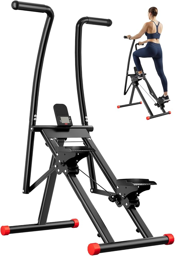 AL01 Stair Stepper, Foldable Steppers for Exercise at Home, Full-Body Cardio Workout Climber with Adjustable Pedals, Extended Step Range, 270LB Loading Capacity