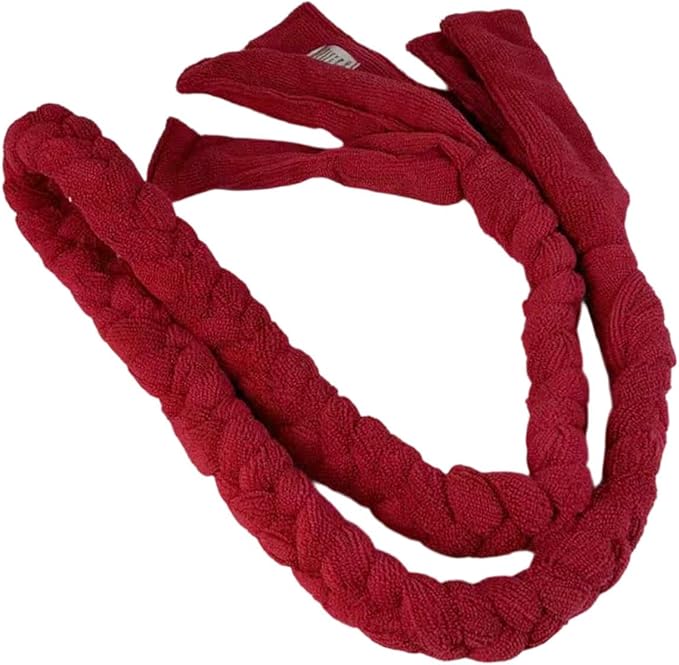 Pilates Rope Red for Women Soft Polyester 120 Cm Braided for Stretch Out for