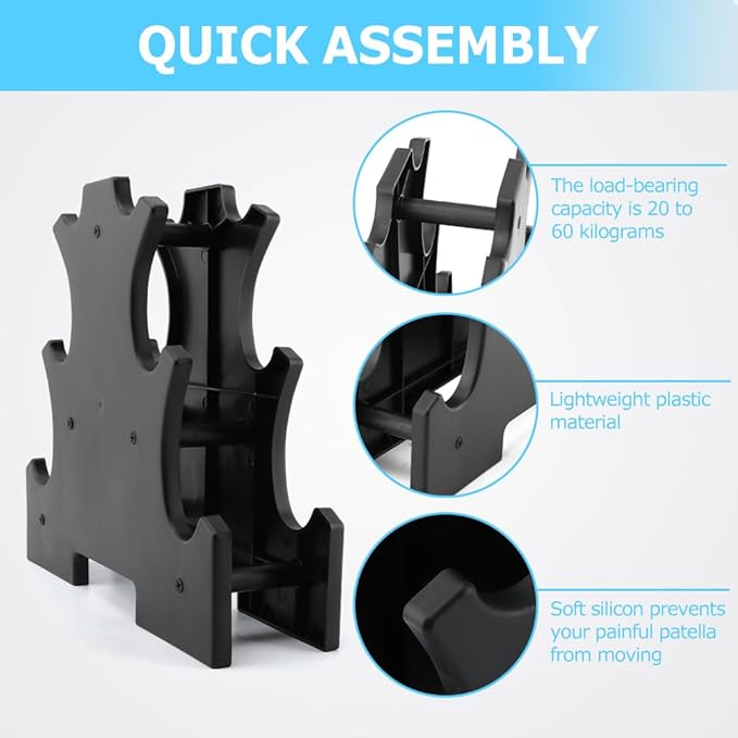  Weight Rack for Dumbbells, Dumbbell Rack Stand Only, Compact A-Frame Dumbbell Holder, Multilevel Weight Storage Organizer for Home Gym Workout