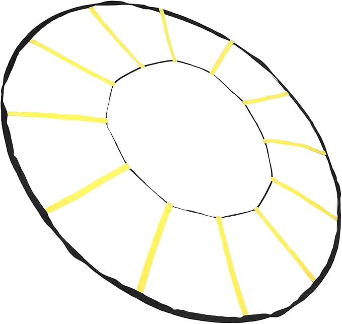 Keenso Circular Speed Ladder, Nylon Agility Trainer for Soccer and Basketball, 12 Rungs Enhance Footwork and Speed Control for Outdoor or Indoor Training