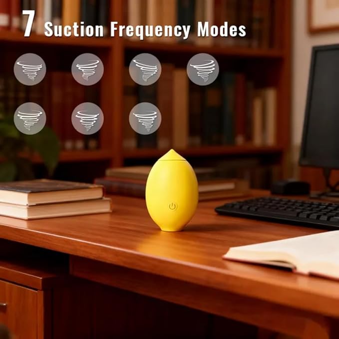 Little Lemon Shaped Handheld Massager, Waterproof Silicone Relaxation Massager with 12 Intensity Modes, Quiet Rechargeable Body Massager