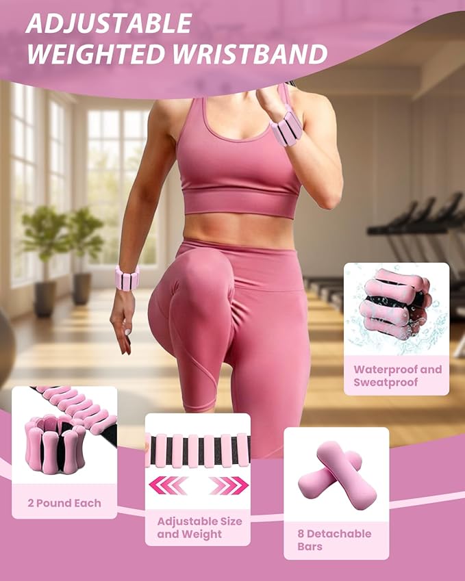 Pilates Equipment Kit for Home Workout, Home Pilates Essentials Kit Magic Circle Ring and Ball Set, Adjustable Ankle Wrist Weights, Resistance Bands, Fitness Equipment Accessories
