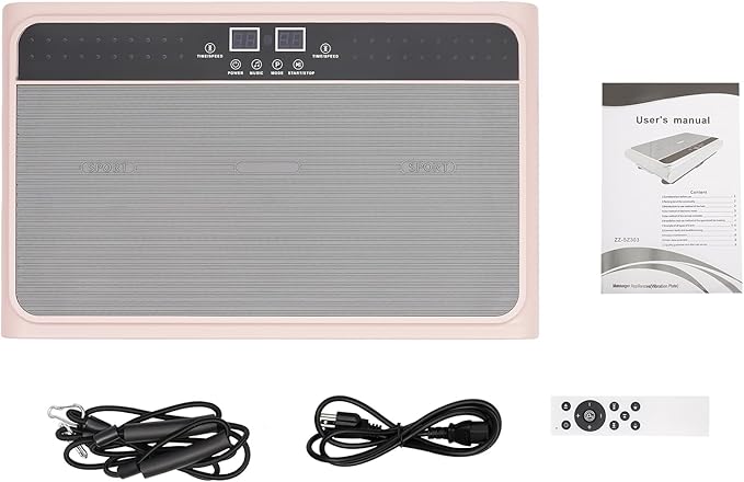 Vibration Plate Exercise Machine, Power Vibrating Plate with LCD Display, Whole Body Workout Vibration Plates for Weight Loss Shaping Recovery