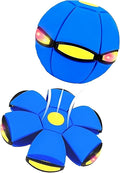 Magic Bouncing Ball, Children's Bouncing Ball, Automatic Rebound Double The Fun, Magics Flying Saucer (6 Light,Blue)