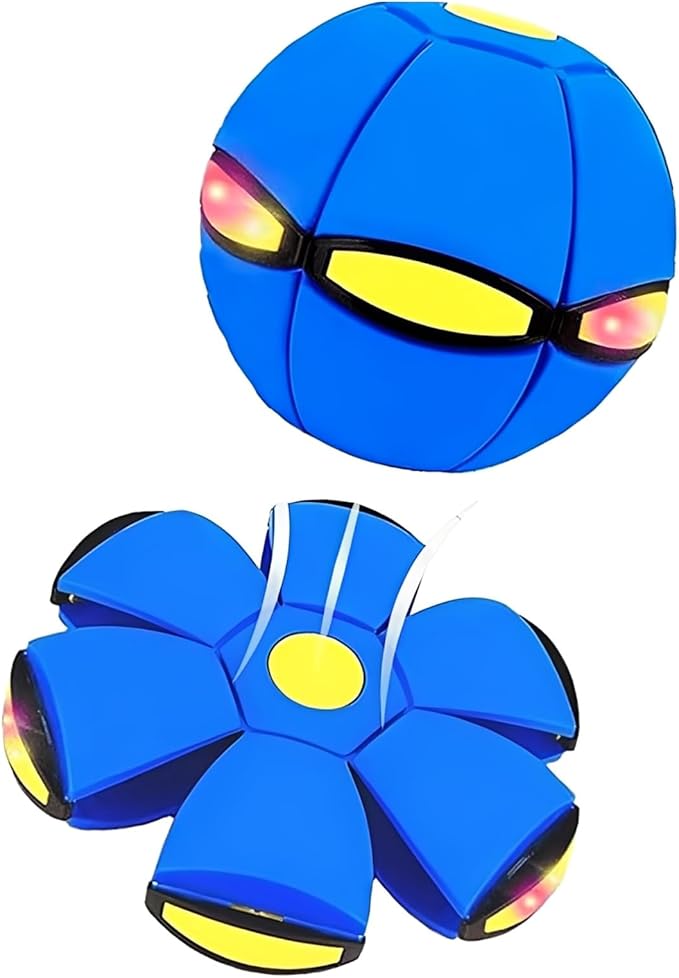 Magic Bouncing Ball, Children's Bouncing Ball, Automatic Rebound Double The Fun, Magics Flying Saucer (6 Light,Blue)