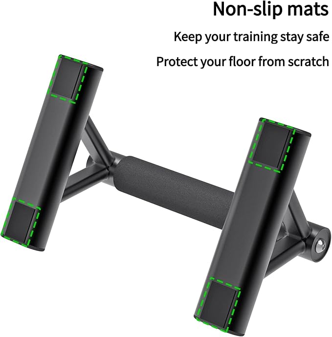 SELEWARE Wood push up bars Parallettes bars Anti-slip Handstand Bars for Calisthenics, Fitness, Floor workouts Solid Wood with Sturdy Metal Bracket, Support 600 lbs